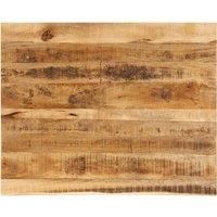 Table Top 100x80x2.5 cm Live Edge Solid Wood Rough Mango