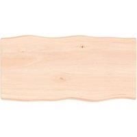 Table Top 100x50x(2-6) cm Untreated Solid Wood Live Edge