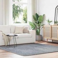 Shaggy Rug High Pile NAVARRA Silver Grey 200x200 cm Polyester