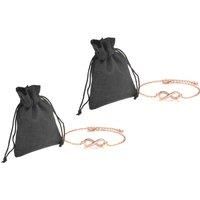2 Crystal Infinity Bracelets - Rose Gold & White Gold!