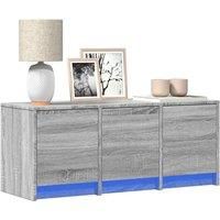 TV Cabinet with LED Grey Sonoma 97x34x40 cm Engineered Wood
