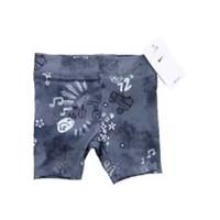 NIke Girls NWT Smokey Grey Shorts Size 3 Years floral emoji face