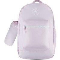 Converse Junior Girls Kids Chuck Patch Backpack & Pencil Case - Pink
