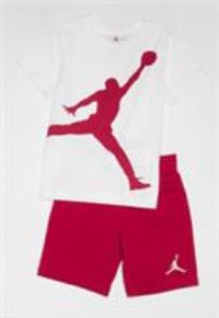 Nike Jordan Jumpman Set T-Shirt Shorts Boys Kids Age 4-5 Years BNWT Red/White