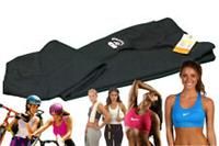 New Nike Womens AD Athletics Dept Cotton Fitness Pants adjustable hem Black S - S Regular