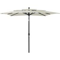 3-Tier Parasol with Aluminium Pole Sand 2.5x2.5 m