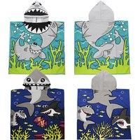 Child'S Hooded Towel Bathrobe - 6 Designs! - Blue