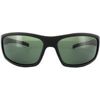 Polaroid men's P8411 Rectangular Sunglasses, Black/Green Polarized