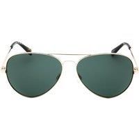 Green Lensed Light Gold Sunglasses