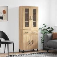 Highboard Sonoma Oak 69.5x34x180 cm Engineered Wood