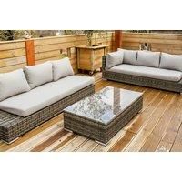 Six-Seater Rattan Corner Sofa Set With Coffee Table!