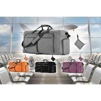 65L Travel Duffel Bag With Shoulder Strap - 4 Colour Options - Grey