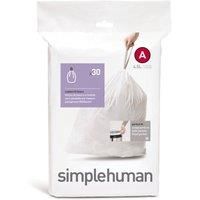 simplehuman CW0160 code A Custom Fit Bin Liners, White Plastic (Pack of 30 Liners)