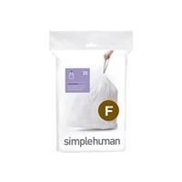simplehuman CW0165 code F Custom Fit Bin Liners, White Plastic (Pack of 20 Liners)