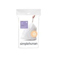 simplehuman CW0176 code Q Custom Fit Bin Liners, White Plastic (Pack of 20 Liners)