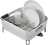 simplehuman KT1104 Compact Dishrack White Plastic W 37.1cm x H 17.2cm x D 32.8cm