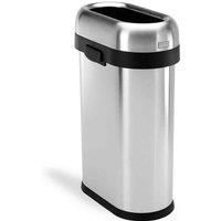 Simplehuman 50L Slim Open Bin, Brushed Heavy-gauge