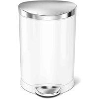 simplehuman Semi-Round Pedal Bin 6L White
