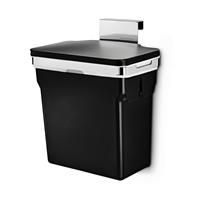 simplehuman CW1643 10L In-Cabinet Bin, Polished Heavy-Duty Steel Frame, W 29.7cm x H 36.3cm x D 22.0cm