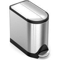 simplehuman CW1899 10L Butterfly Pedal Bin, Brushed Stainless Steel, W 19.8cm x H 34.7cm x D 39.7cm