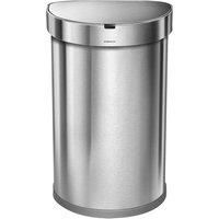 simplehuman Semi-Round Sensor 45L Step-On Steel Bin simplehuman  - Size: Extra Large