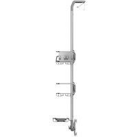 simplehuman BT1101 Over Door Shower Caddy, Matt Stainless Steel + Anodised Aluminium, W 31.5cm x H 81.5cm x D 11.5cm