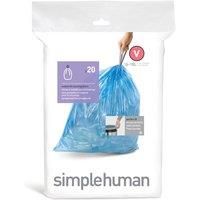 simplehuman Custom Fit Bin Liner, Drawstring Handles, Extra-Thick Plastic
