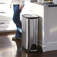 simplehuman CW2058 18L Butterfly Pedal Bin, Brushed Stainless Steel, W 20.0cm x H 55.0cm x D 46.0cm
