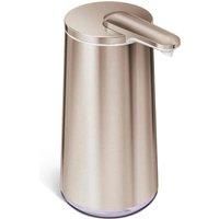simplehuman ST1064 295ml Automatic Hand Motion Foam Soap Dispenser, Rechargeable, Variable Dispense, No-drip Valve, IP66 Waterproof, Rose Gold High-Grade Stainless Steel