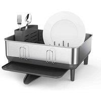 simplehuman Steel dishrack, Stainless Steel, Grey, Premium Compact