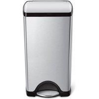 simplehuman 30 Litre Rectangular Pedal Bin Brushed Steel