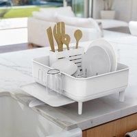 Simple Human White Compact Stainless Steel Dishrack