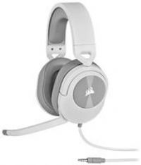 Corsair HS55 STEREO Gaming Headset (Leatherette Memory Foam Ear Pads, Easy-Access On-Ear Volume Control, Lightweight, Omni-Directional Microphone, Multi-Platform Compatibility) White