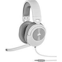 Corsair HS55 STEREO Gaming Headset (Leatherette Memory Foam Ear Pads, Easy-Access On-Ear Volume Control, Lightweight, Omni-Directional Microphone, Multi-Platform Compatibility) White