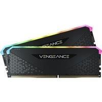 Corsair VENGEANCE RGB RS DDR4 RAM 32GB (2x16GB) 3200MHz CL16 Intel XMP 2.0 AMD Ryzen iCUE Compatible Computer Memory - Black (CMG32GX4M2E3200C16)