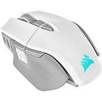 Corsair M65 RGB ULTRA WIRELESS, Tunable FPS Wireless Gaming Mouse (Sub-1ms SLIPSTREAM WIRELESS Technology, MARKSMAN 26,000 DPI Optical Sensor, Up to 120 hours of Battery Life) White
