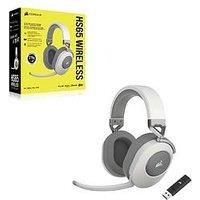 Corsair HS65 WIRELESS Multiplatform Gaming Headset with Bluetooth - Dolby 7.1 Surround Sound - Omni-Directional Microphone - iCUE Compatible - PC, Mac, PS5, PS4, Nintendo Switch, Mobile - White