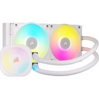 Corsair iCUE LINK TITAN 240 RX RGB Liquid CPU Cooler – 240mm AIO – 2x RX120 RGB Fans Included – Fits Intel LGA 1851/1700, AMD AM5/AM4 – iCUE LINK System Hub Included – White