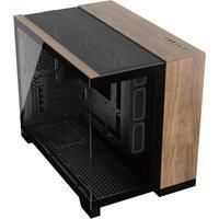 CORSAIR 2500X Small-Tower mATX Dual Chamber PC Case – Panoramic Tempered Glass – Reverse Connection Motherboard Compatible – No Fans Included – Black/Walnut Wood