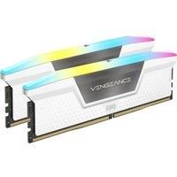 CORSAIR VENGEANCE RGB DDR5 RAM 32GB (2x16GB) 5200MHz CL40 Intel XMP iCUE Compatible Computer Memory - White (CMH32GX5M2B5200C40W)