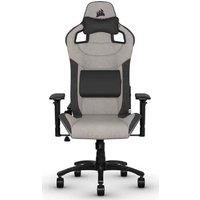 Corsair T3 RUSH Fabric Gaming Chair (2023) – Racing-Inspired Design – Soft Fabric Exterior – Padded Neck Cushion – Memory Foam Lumbar Support – Adjustable Seat Height – Charcoal