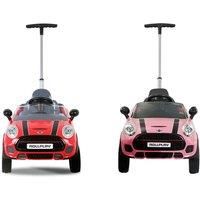 Realistic Mini Cooper Push Car for Toddlers with Handle & Storage