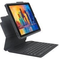 Zagg Pro Keys Keyboard and Case with Pencil Holder made for Apple iPad Air 10.9 (4th + 5th Gen), Backlit Laptop-Style Keys, QWERTY UK/US layout, Auto Sleep/Wake Function, Black/Gray