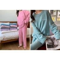 Women'S Fluffy Pyjamas - 6 Colours - Blue