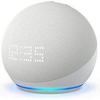 Amazon Echo Dot (5th Gen) Smart Speaker with Clock with Alexa - Glacier White