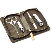 Breed Men's Sabre 4 Piece Surgical Steel Groom Kit in Green
