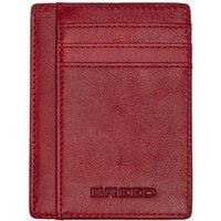 Breed Men's Chase Genuine Leather Front Pocket Wallet in Red