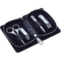 Breed Men's Sabre 4 Piece Surgical Steel Groom Kit in Black