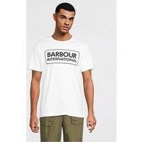 Barbour International Large Logo Short Sleeve T-Shirt- White