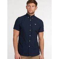 Barbour Men's Oxtown Tailored Short Sleeved Shirt, Blue